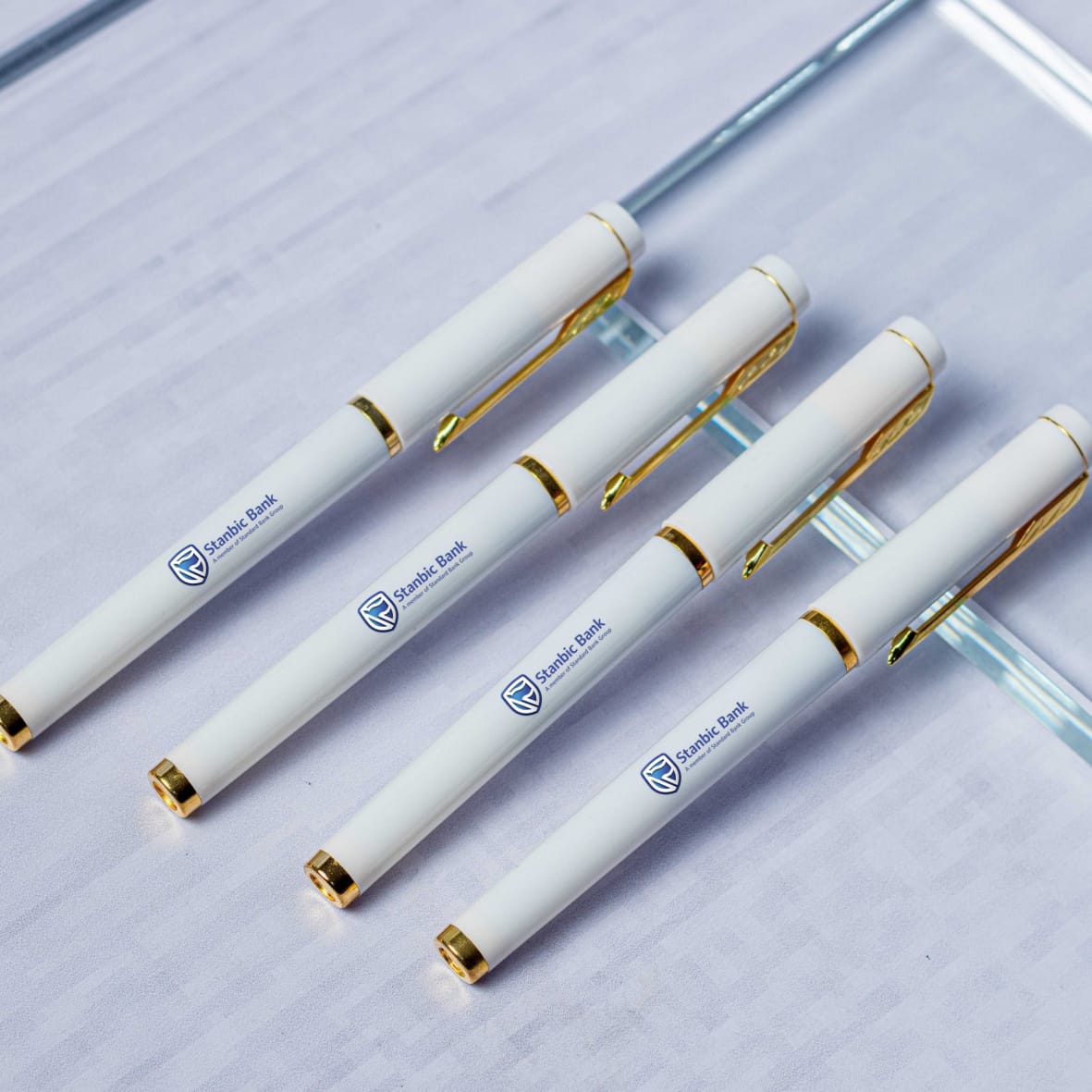 Branded pens printed for Stanbic Bank by Jumotas Technologies